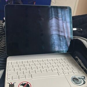 White Keyboard with Tablet